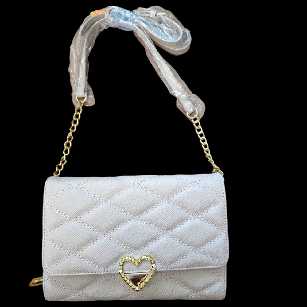 Betsey Johnson XO Tanya Handbag w/Straps Oatmeal off White